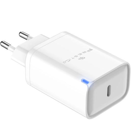 Мрежово зарядно Prestico F24, 45W, 3A, 1 x USB-C, бяло 