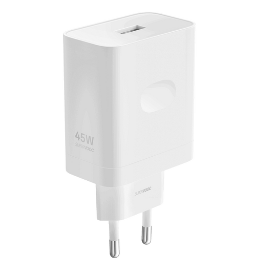 Зарядно устройство за мрежа Realme, 45W, 4.1A, 1 x USB-A, Бяло VCB4JAEH