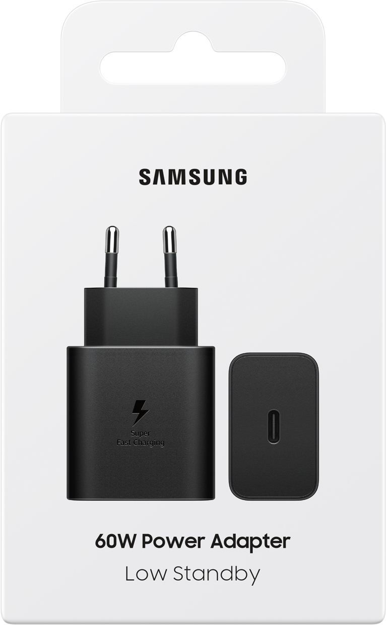 Зарядно за мрежа Samsung, 60W, 3A, 1 x USB-C, Черно EP-T6010NBEGWW