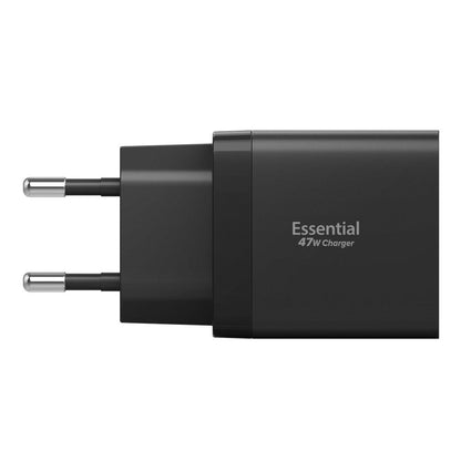 Spigen Essential Network Charger, 47W, 3A, 2 x USB-C, Black