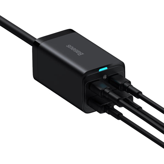 Зарядно устройство Baseus GaN3 Pro, 100W, 5A, 2 x USB-A - 2 x USB-C, Черно CCGP000101
