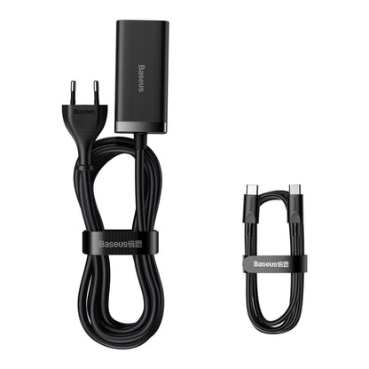 Зарядно устройство Baseus GaN3 Pro, 100W, 5A, 2 x USB-A - 2 x USB-C, Черно CCGP000101