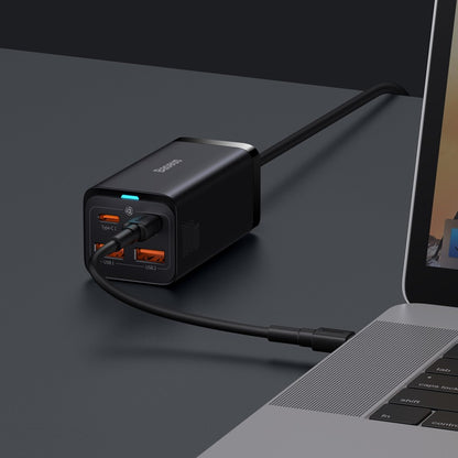 Зарядно устройство Baseus GaN3 Pro, 100W, 5A, 2 x USB-A - 2 x USB-C, Черно CCGP000101