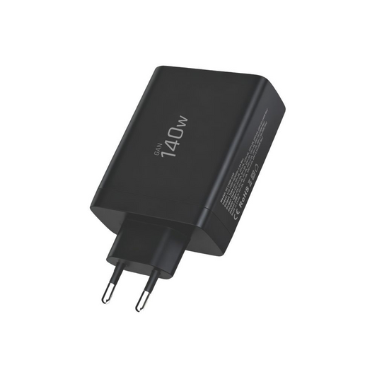 Зарядно устройство за мрежа Tech-Protect NC140W-GAN, 140W, 5A, 1 x USB-A - 3 x USB-C, Черно