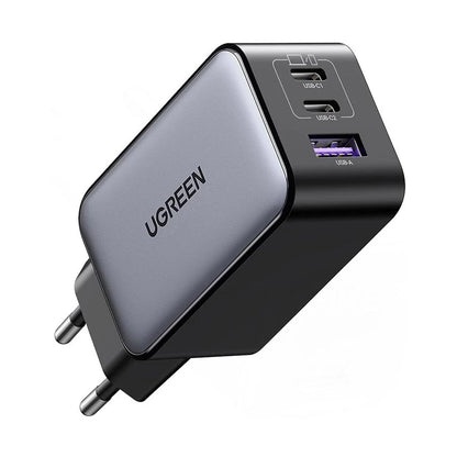 Зарядно устройство за мрежа UGREEN CD244 (10335), 65W, 3A, 1 x USB-A - 2 x USB-C, Сиво