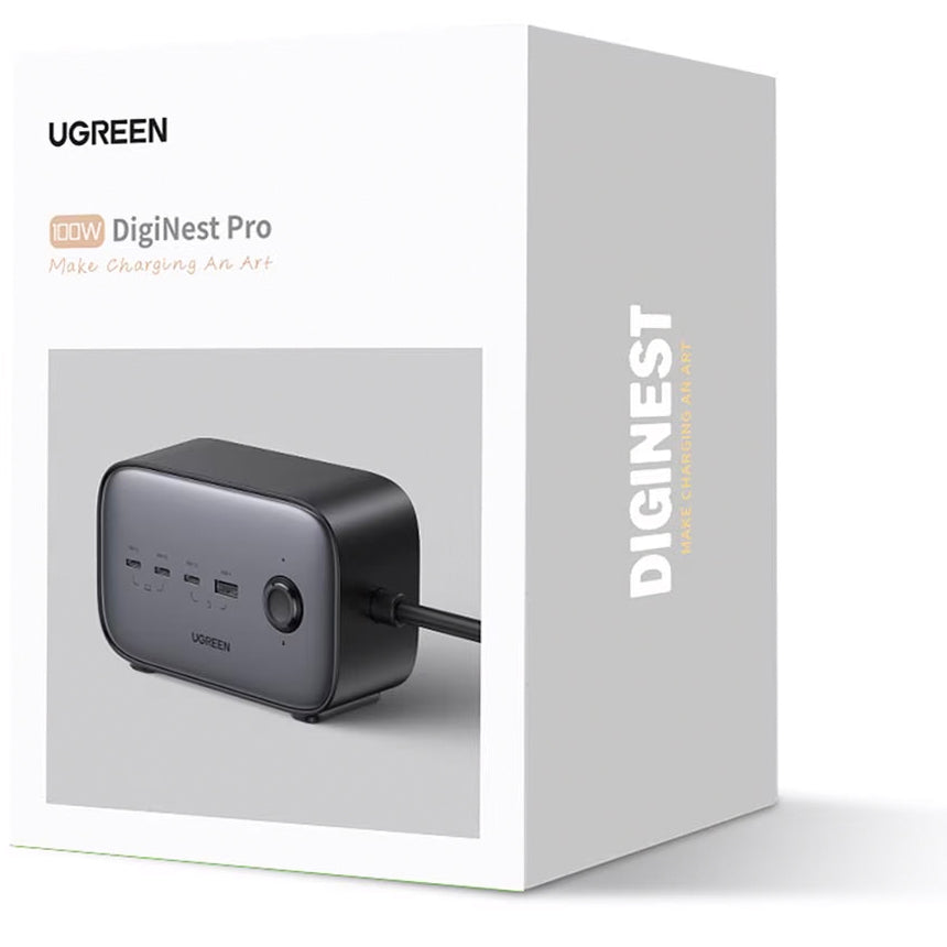 Удължител UGREEN CD270, 2 x Schuko, Сив