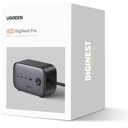 Удължител UGREEN CD270, 2 x Schuko, Сив