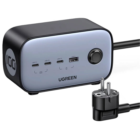 Удължител UGREEN CD270, 2 x Schuko, Сив