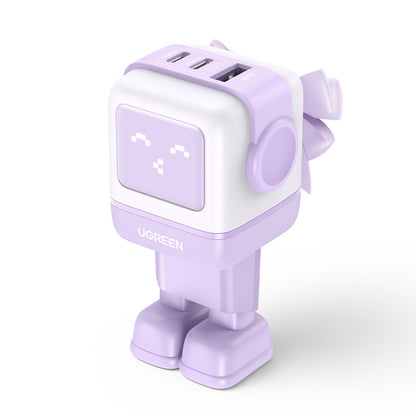 UGREEN CD361 Uno Network Charger, 65W, 3.25A, 1 x USB-A - 2 x USB-C, Purple