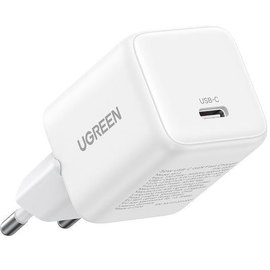 Зарядно за мрежа UGREEN X513, 30W, 3A, 1 x USB-C, Бяло