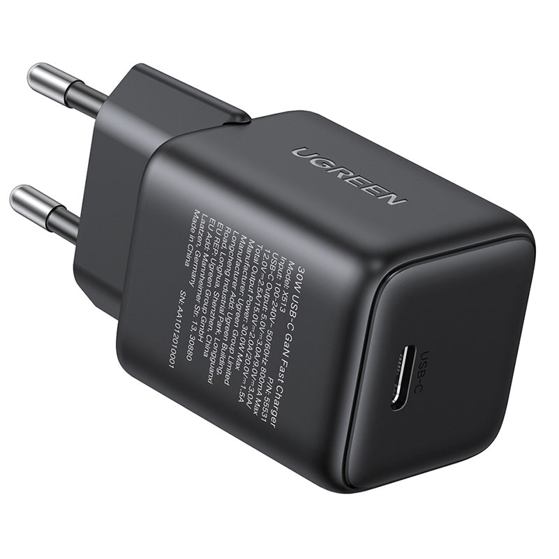 Зарядно за мрежа UGREEN X513, 30W, 3A, 1 x USB-C, Черно