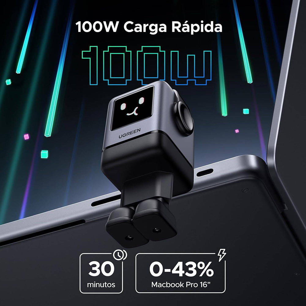 Зарядно за мрежа UGREEN X688 Uno, 100W, 5A, 1 x USB-A - 3 x USB-C, Черно