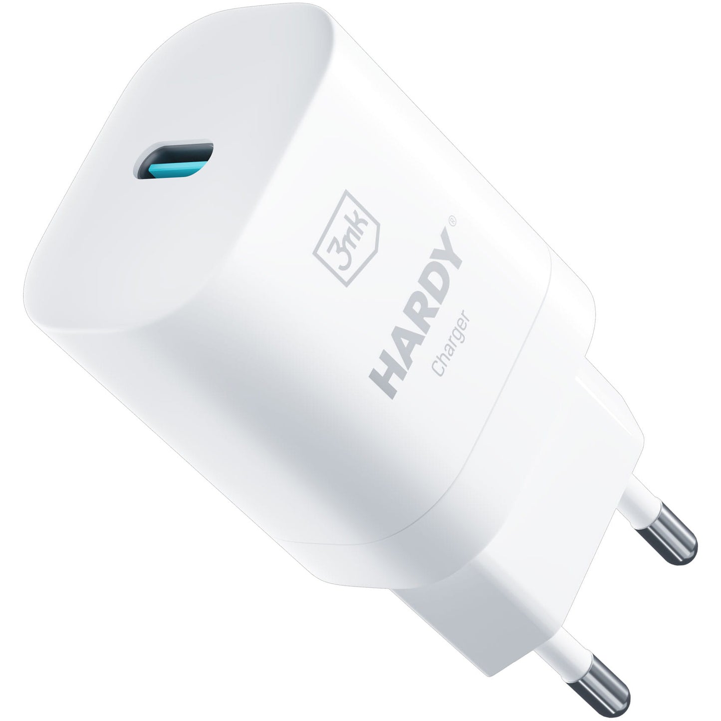 Мрежово зарядно устройство 3MK Hardy GaN, 33W, 3A, 1 x USB-C, бяло