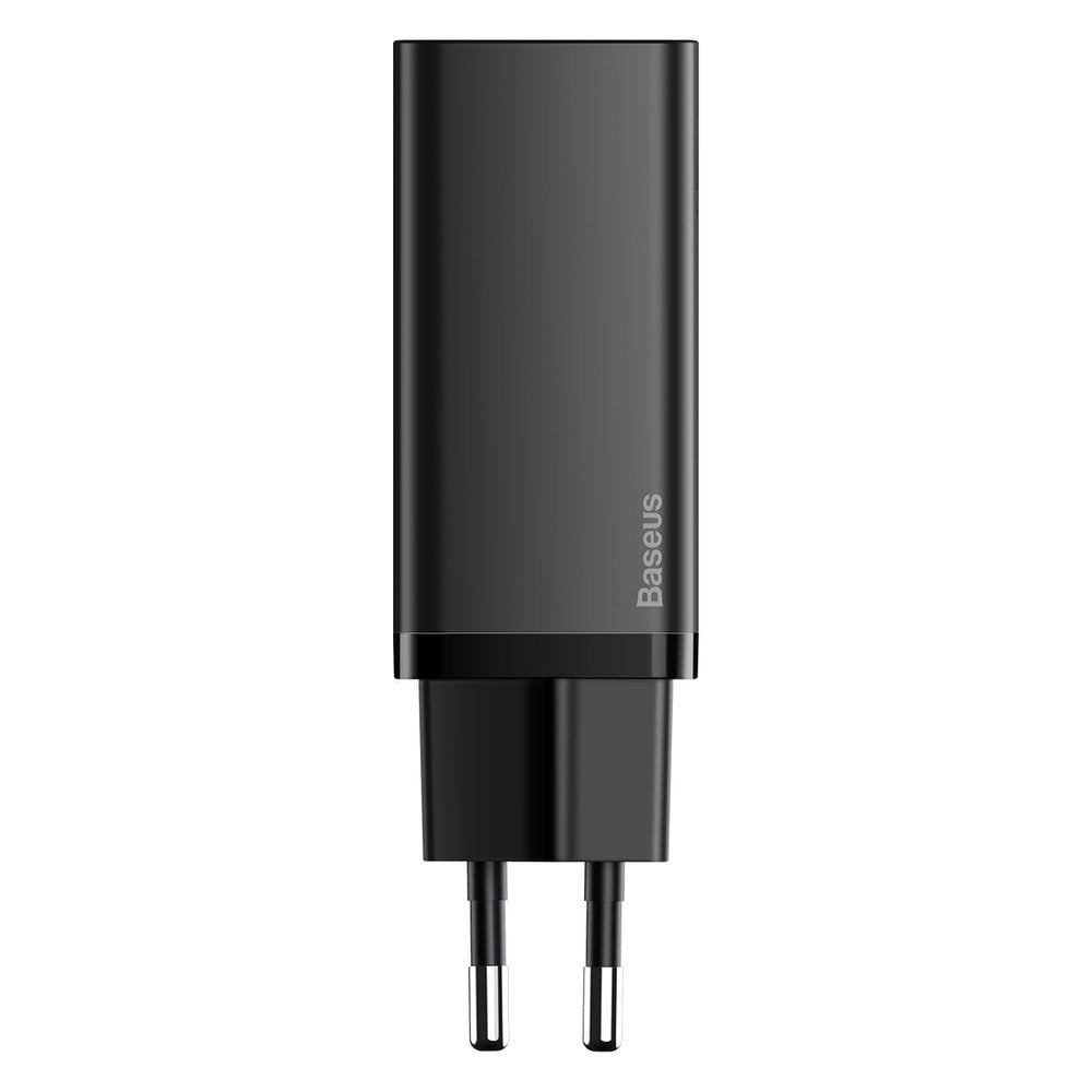 Мрежово зарядно устройство Baseus GaN2 Lite, 65W, 3A, 1 x USB-A - 1 x USB-C, черно CCGAN2L-B01 