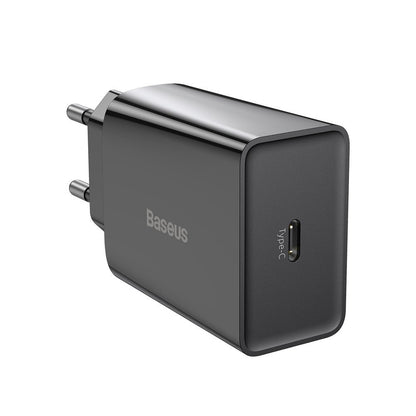 Скоростно мрежово зарядно устройство Baseus, 20W, 3A, 1 x USB-C, черно CCFS-SN01 