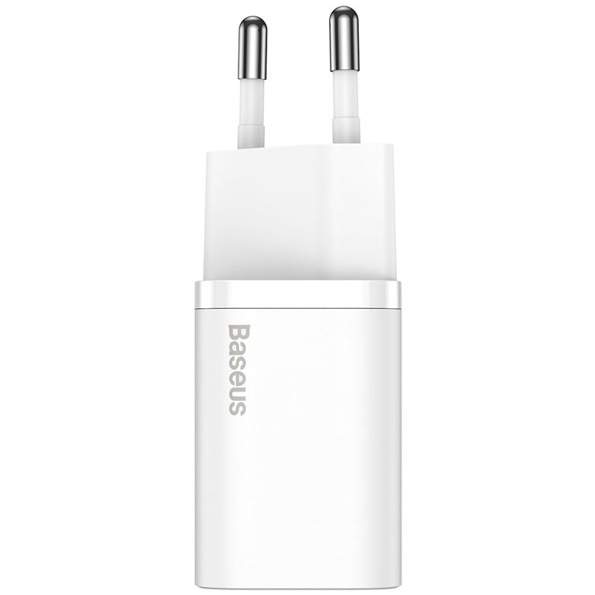 Мрежово зарядно устройство Baseus Super Si, 20W, 3A, 1 x USB-C, бяло CCSUP-B02