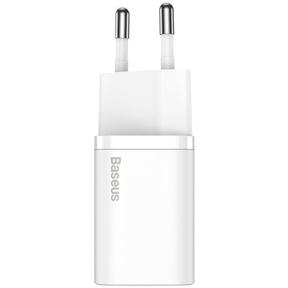 Мрежово зарядно устройство Baseus Super Si, 20W, 3A, 1 x USB-C, бяло CCSUP-B02