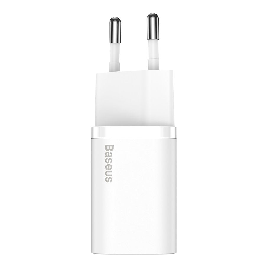 Мрежово зарядно устройство Baseus Super Si, 25W, 3A, 1 x USB-C, бяло CCSP020102