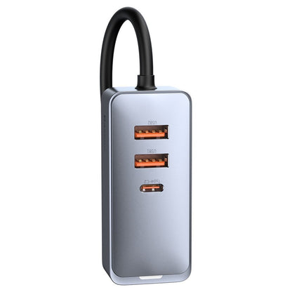 Зарядно за кола Baseus Share Together, 120W, 3A, 2 x USB-A - 2 x USB-C, сиво CCBT-A0G