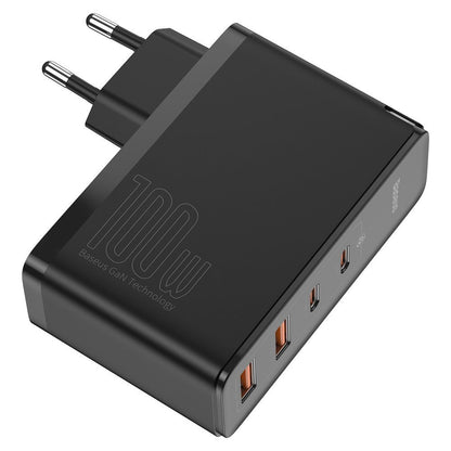 Мрежово зарядно устройство Baseus GaN2 Pro, 100W, 5A, 2 x USB-A - 2 x USB-C, черно CCGAN2P-L01