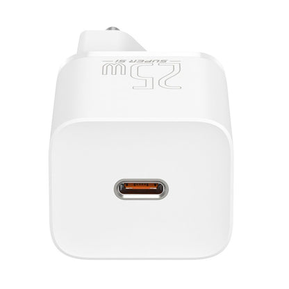 Мрежово зарядно устройство Baseus Super Si, 25W, 3A, 1 x USB-C, бяло CCSP020102