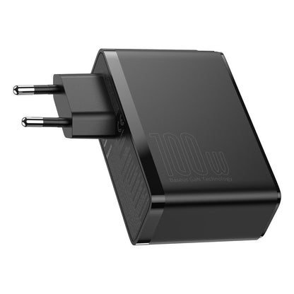 Мрежово зарядно устройство Baseus GaN2 Pro, 100W, 5A, 2 x USB-A - 2 x USB-C, черно CCGAN2P-L01