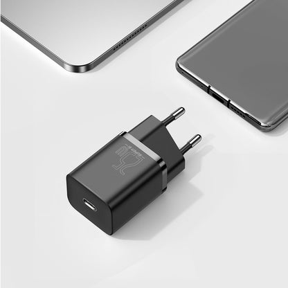 Мрежово зарядно устройство Baseus Super Si, 25W, 3A, 1 x USB-C, черно CCSP020101