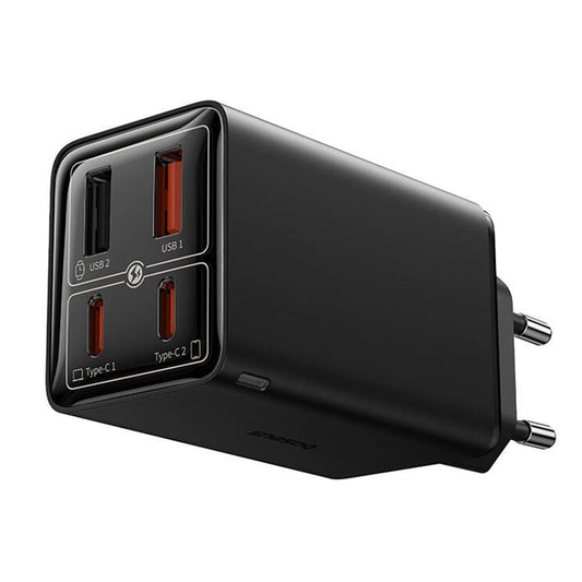 Мрежово зарядно устройство за USB-C Baseus GaN 6 Pro, 65W, 3,25A, 2 x USB-A - 2 x USB-C, черно P10162701113113-00