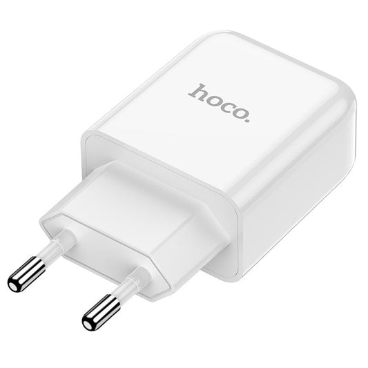 Мрежово зарядно устройство HOCO N2, 10W, 2A, 1 x USB-A, бяло