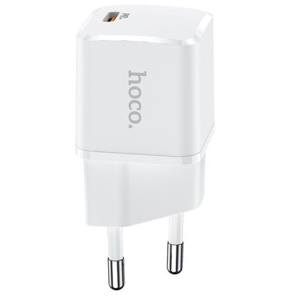 Мрежово зарядно устройство HOCO N10, 20W, 3A, 1 x USB-C, бяло