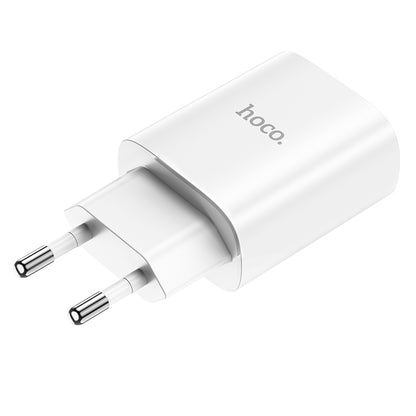 Мрежово зарядно устройство HOCO N14, 20W, 3A, 1 x USB-C, бяло