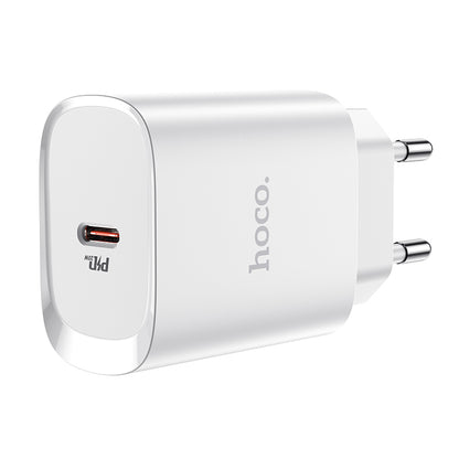 Мрежово зарядно устройство HOCO N14, 20W, 3A, 1 x USB-C, бяло