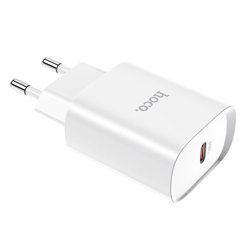 Мрежово зарядно устройство HOCO N14, 20W, 3A, 1 x USB-C, бяло