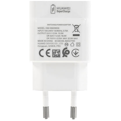 Мрежово зарядно устройство Huawei CP404 HW-100225E00, 22,5 W, 2,25 A, 1 x USB-A, бяло 02221268