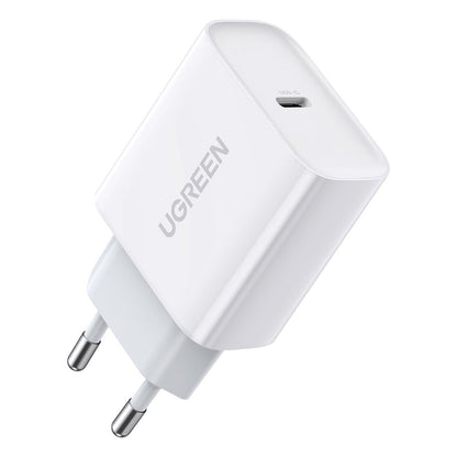 Зарядно за мрежа UGREEN CD137, 18W, 3A, 1 x USB-C, Бяло