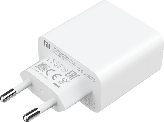 Мрежово зарядно устройство Xiaomi, 33W, 3A, 1 x USB-A - 1 x USB-C, бяло BHR4996996GL