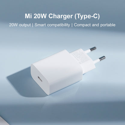 Мрежово зарядно устройство на Xiaomi, 20W, 3A, 1 x USB-C, бяло BHR4927GL