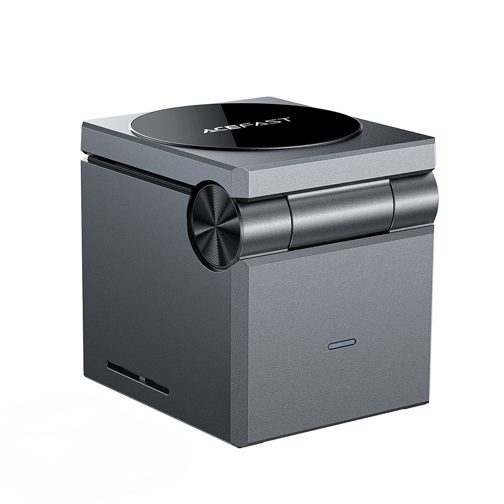 Безжично зарядно устройство Acefast E18 Rubik's Cube 3в1, 23W, 1.67A, Сиво