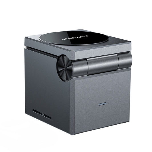 Безжично зарядно устройство Acefast E18 Rubik's Cube 3в1, 23W, 1.67A, Сиво