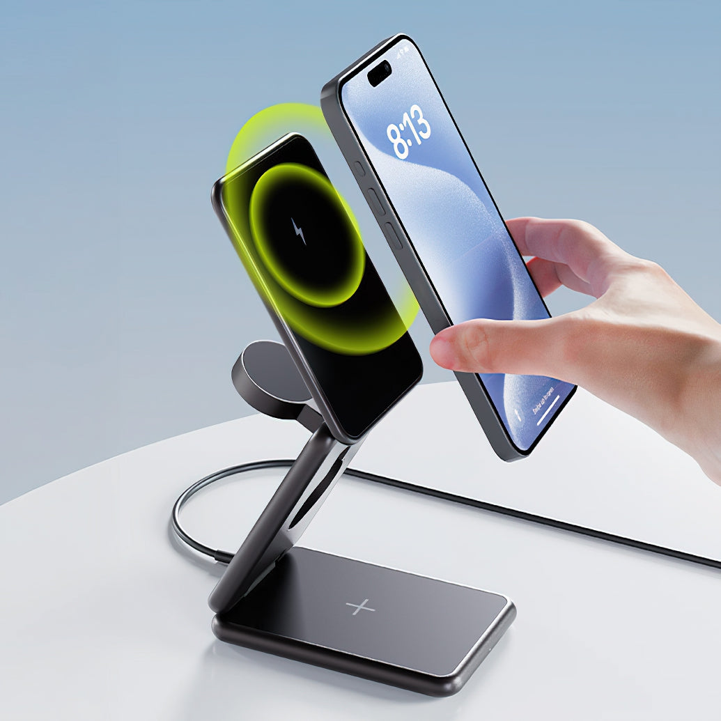 Allity Wireless Network Charger. AWC-230-22WMS 3in1, 22.5W, 1.67A, Gray