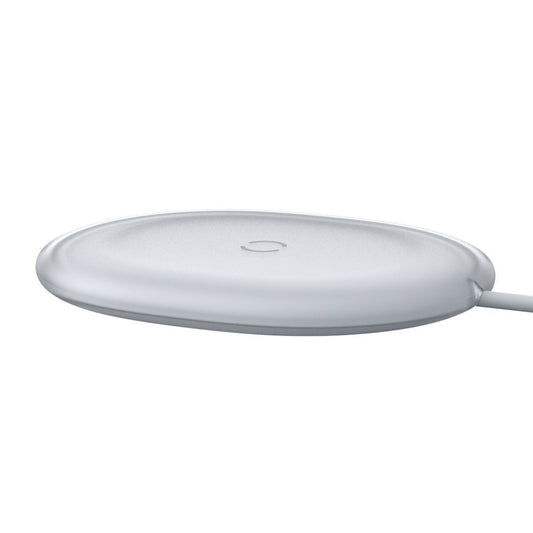 Безжично зарядно устройство за мрежа Baseus Jelly, 15W, 1.67A, Бяло WXGD-02