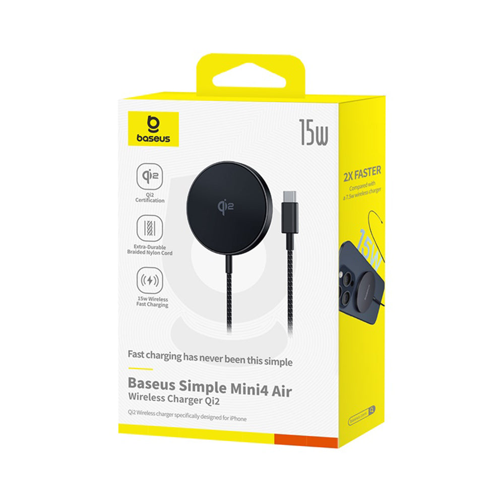 Безжично зарядно устройство Baseus Simple Mini4 Air, 15W, 1.67A, Черно P10278200111-00