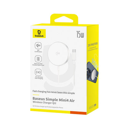 Безжично зарядно устройство Baseus Simple Mini4 Air, 15W, 1.67A, Сребристо P10278200S11-00