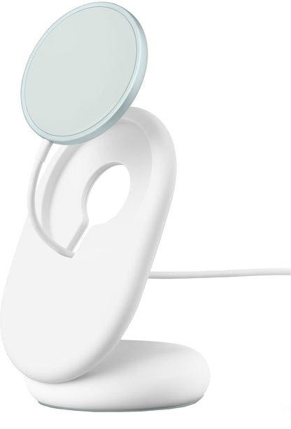 Безжично зарядно устройство със стойка Google Pixelsnap, 25W, Синьо-сиво