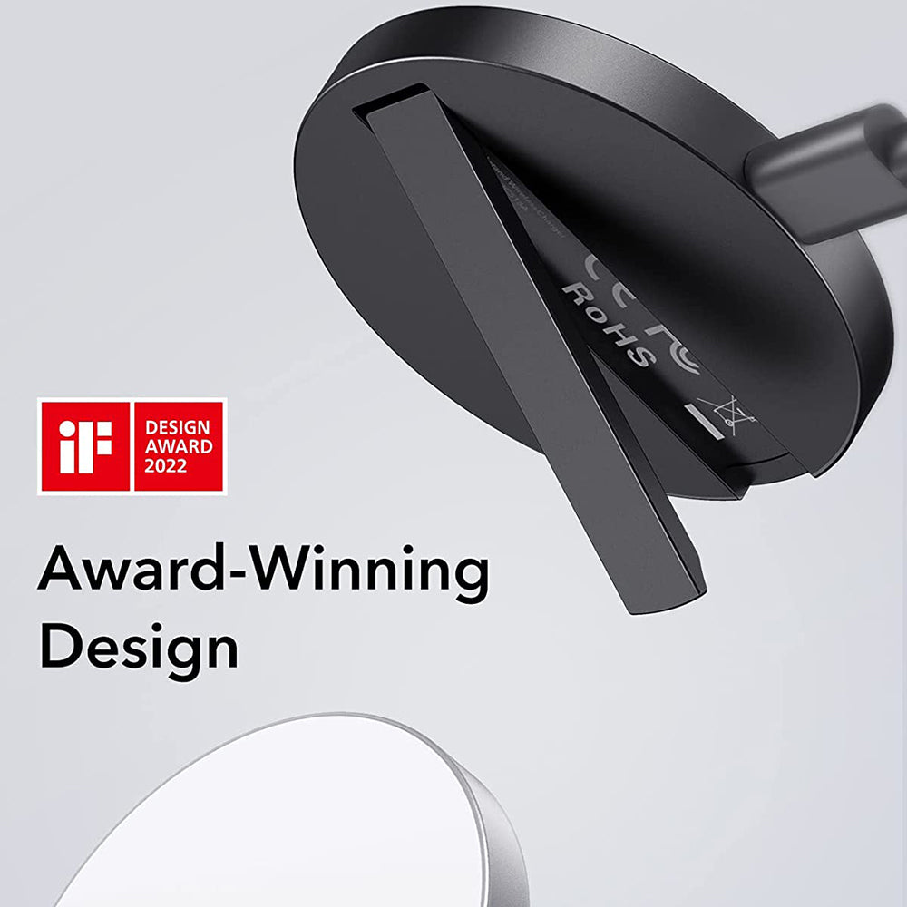 Безжично зарядно устройство за мрежа ESR HaloLock, 15W, 1.67A, Бяло