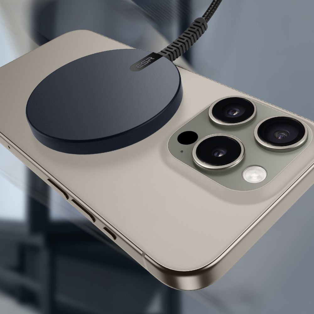 Безжично зарядно устройство за мрежа ESR HaloLock, 15W, 1.67A, Черно