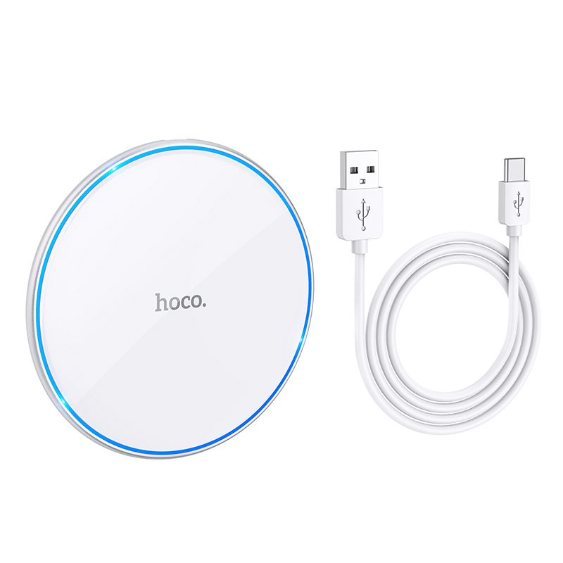 Безжично зарядно устройство за мрежа HOCO CW6 Pro, 15W, 1.67A, Бяло