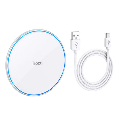 Безжично зарядно устройство за мрежа HOCO CW6 Pro, 15W, 1.67A, Бяло