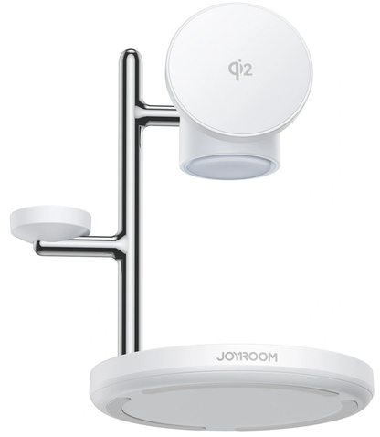 Безжично зарядно устройство Joyroom JR-W23 3в1, 15W, 1.67A, Бяло