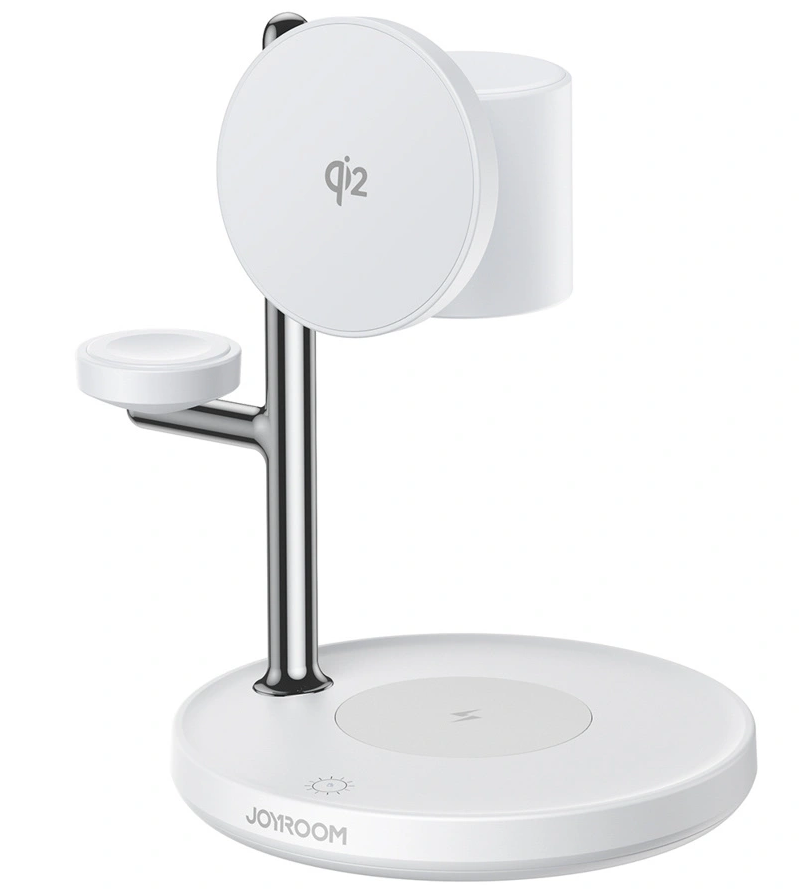 Безжично зарядно устройство Joyroom JR-W23 3в1, 15W, 1.67A, Бяло